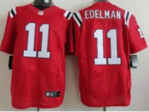 Nike New England Patriots 11 Julian Edelman Red Elite Jerseys