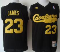 Cleveland Cavaliers -23 LeBron James Black Throwback Stitched NBA Jersey