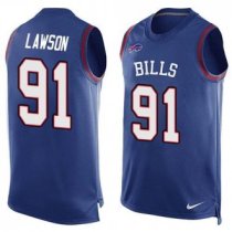 Nike Buffalo Bills -91 Manny Lawson Royal Blue Team Color Stitched NFL Limited Tank Top Jersey