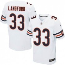 Nike Chicago Bears -33 Jeremy Langford White Stitched NFL Elite Jersey