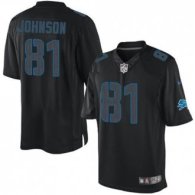 Nike Lions -81 Calvin Johnson Black Stitched NFL Impact Limited Jersey