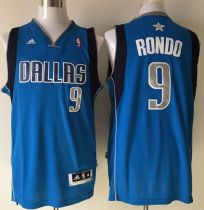 Revolution 30 Dallas Mavericks -9 Rajon Rondo Sky Blue Stitched NBA Jersey