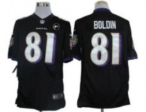 Nike Ravens -81 Anquan Boldin Black Alternate With Art Patch Men Stitched NFL Limited Jersey