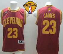 Revolution 30 Cleveland Cavaliers -23 LeBron James Red Road The Finals Patch Stitched NBA Jersey