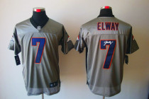Autographed Nike Denver Broncos #7 John Elway Grey Shadow Men's Stitched NFL Elite Jersey