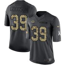 Green Bay Packers -39 Demetri Goodson Nike Anthracite 2016 Salute to Service Jersey
