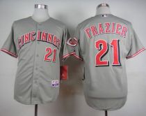 Cincinnati Reds -21 Todd Frazier Grey Cool Base Stitched MLB Jersey
