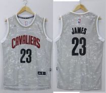 Cleveland Cavaliers -23 LeBron James Grey City Light Stitched NBA Jersey