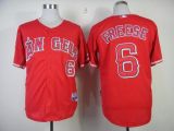 Los Angeles Angels of Anaheim -6 David Freese Red Cool Base Stitched MLB Jersey
