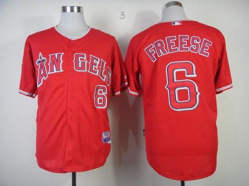 Los Angeles Angels of Anaheim -6 David Freese Red Cool Base Stitched MLB Jersey
