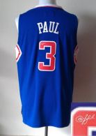 Revolution 30 Autographed Los Angeles Clippers -3 Chris Paul Blue Stitched NBA Jersey