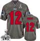 Nike New England Patriots -12 Tom Brady Grey Super Bowl XLIX Mens Stitched NFL Elite Vapor Jersey