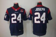 Nike Houston Texans #24 Johnathan Joseph Navy Blue Team Color With 10th Patch Men's Stitched NFL Eli