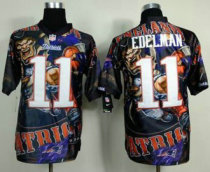 Nike New England Patriots -11 Julian Edelman Team Color NFL Elite Fanatical Version Jersey