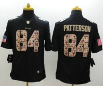 Nike Minnesota Vikings -84 Cordarrelle Patterson Black NFL Limited Salute to service jersey