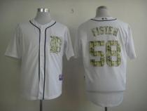 Detroit Tigers -58 Doug Fister White USMC Cool Base Stitched MLB Jersey