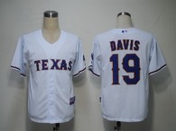 Texas Rangers #19 Chris Davis White Cool Base Stitched MLB Jersey