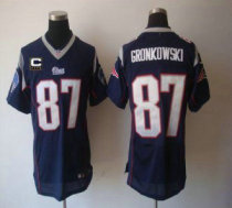 Nike Patriots -87 Rob Gronkowski Navy Blue Team Color With C Patch Stitched NFL Elite Jersey