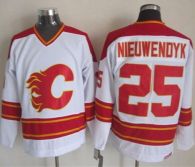 Calgary Flames -25 Joe Nieuwendyk White CCM Throwback Stitched NHL Jersey