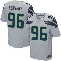 Nike Seattle Seahawks #96 Cortez Kennedy Grey Alternate Men's Stitched NFL Elite Jersey
