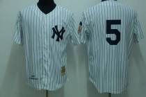 Mitchelland Ness New York Yankees -5 Joe DiMaggio Stitched White Throwback MLB Jersey