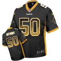 Nike New Orleans Saints #50 Stephone Anthony Black Team Color Men's Stitched NFL Elite Drift Fashion