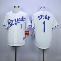 Kansas City Royals -1 Jarrod Dyson White Cool Base Stitched MLB Jersey