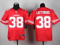 Nike San Francisco 49ers #38 Marcus Lattimore Red Team Color Men‘s Stitched NFL Elite Jersey