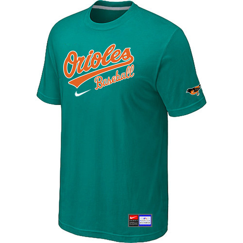 Baltimore Orioles Green Nike Short Sleeve Practice T-Shirt