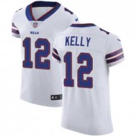 Nike Bills -12 Jim Kelly White Stitched NFL Vapor Untouchable Elite Jersey