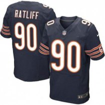 Nike Chicago Bears -90 Jeremiah Ratliff Navy Blue Team Color NFL Elite Jersey