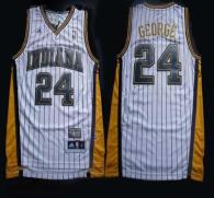 Indiana Pacers -24 Paul George White Throwback Stitched NBA Jersey