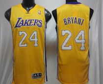 Revolution 30 Los Angeles Lakers -24 Kobe Bryant Yellow Stitched NBA Jersey
