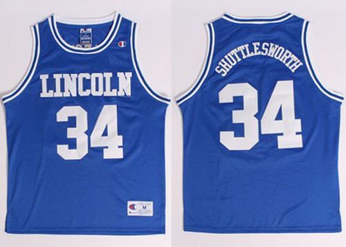 Lincoln He Got Game -34 Jesus Shuttlesworth Blue Stitched Basketball Jersey