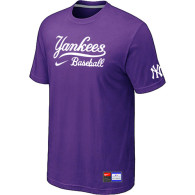 New York Yankees Purple Nike Short Sleeve Practice T-Shirt