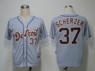 Detroit Tigers -37 Max Scherzer Grey Cool Base Stitched MLB Jersey