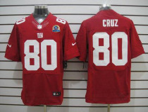 Nike New York Giants #80 Victor Cruz Red Alternate With Hall of Fame 50th Patch Men's Stitched NFL E