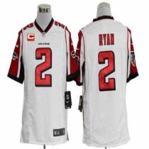 Nike Falcons 2 Matt Ryan White With C Patch Stitched NFL Game Jersey