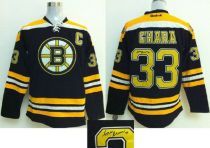 Boston Bruins -33 Zdeno Chara Black Autographed Stitched NHL Jersey