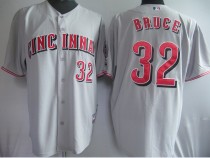 Cincinnati Reds -32 Jay Bruce Grey Cool Base Stitched MLB Jersey