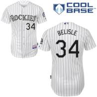 Colorado Rockies -34 Matt Belisle White Cool Base Stitched MLB Jersey