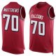 Nike Atlanta Falcons 70 Jake Matthews Red Team Color Stitched NFL Limited Tank Top Jersey