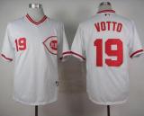 Cincinnati Reds -19 Joey Votto White 1990 Turn Back The Clock Stitched MLB Jersey