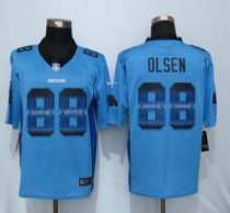 Nike Carolina Panthers -88 Greg Olsen Blue Alternate Stitched NFL Limited Strobe Jersey