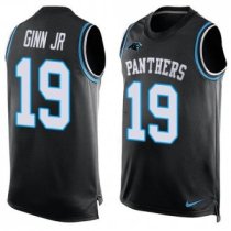 Nike Panthers -19 Ted Ginn Jr Black Team Color Stitched NFL Limited Tank Top Jersey