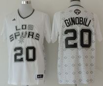 San Antonio Spurs -20 Manu Ginobili White New Latin Nights Stitched NBA Jersey