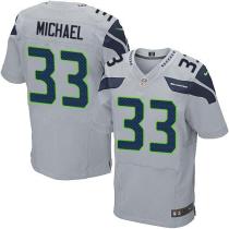 Nike Seattle Seahawks #33 Christine Michael Grey Alternate Men's Stitched NFL Elite Jersey