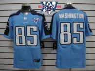 Nike Tennessee Titans #85 Nate Washington Light Blue Team Color With 15th Season Patch Men's Stitche