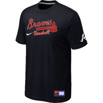Atlanta Braves Black Nike Short Sleeve Practice T-Shirt