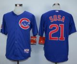 Chicago Cubs -21 Sammy Sosa Blue Alternate Cool Base Stitched MLB Jersey